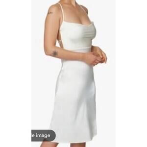 New Danielle Bernstein vanilla tie back midi dress Size small sexy celestial